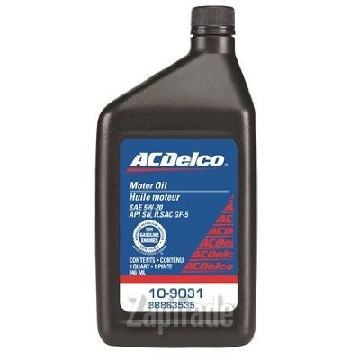 Купить моторное масло Ac delco Motor Oil SAE 5W-20 Синтетическое | Артикул 88863535